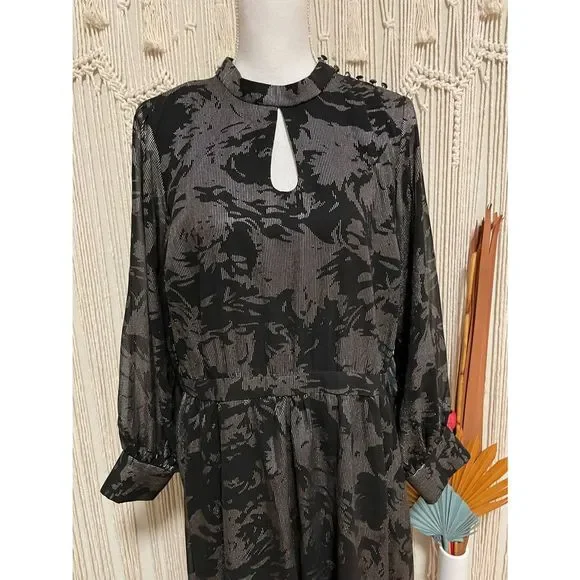 NWOT ModCloth More to Adore Metallic Midi Dress Size 1X - Picture 2 of 13